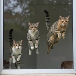 you got a photo of a glass window and you have to deliver the image of the animal jumping on it that can be from a real life animal or a imaginary one. don't think of rules, just show those animals jumping on the window