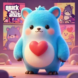 3D romantic cute animal hyperbeast by Brock Hofer digital art, ArtStation  GTA cover comics style  by James Gurney and beeple