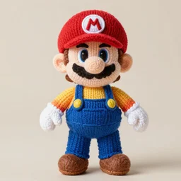 a doll of wario made out of yarn