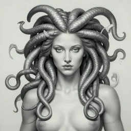 highly intricate, detailed painting of medusa by greg rutowski
