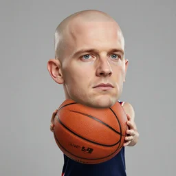 jacinda ardern using bald mans head as a basketball