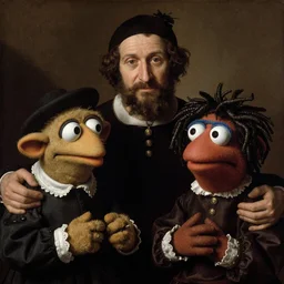 portrat of the muppets by Caravaggio,