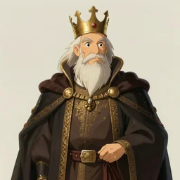 portrait of a medieval old king, artstation, cartoon, elegant, highly detailed, digital painting, concept art, smooth, sharp focus, illustration, art by studio ghibli, makoto shinkai, anton fadeev, don bluth, fujita goro, jean giraud, atey ghailan, akihiko yoshida, tom whalen 8 k