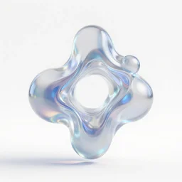 abstract 3D object on a white background by David McLeod, Blender Render, Transparent, Holographic