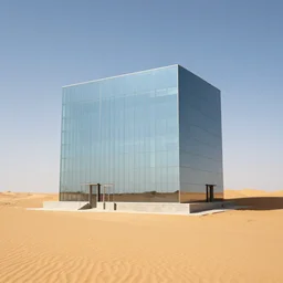 mirror building in the dessert