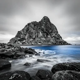 Landscape photography, Icelandic, Photography, Color Grading, DSLR, Long Exposure, Black and White with blue filter, Beautiful Lighting
