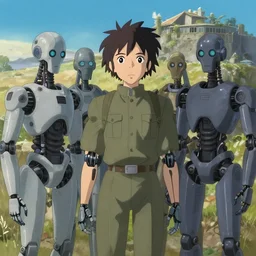 WWII by Makoto Shinkai, cyborgs