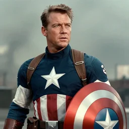 a film still of paul newman as steve rogers in captain america ( 1 9 7 4 )