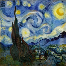 landscape of dividing cell bodies towering up to heaven with dramatic lighting, 4K, oil painting by Van Gogh