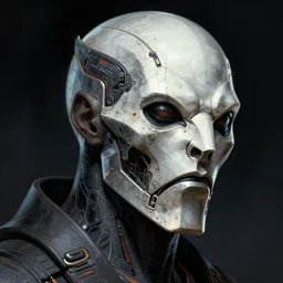 portrait, head only, doom guy!! hard edges, futuristic poster scifi, intricate, elegant, highly detailed, digital painting, artstation, concept art, smooth, sharp focus, illustration, dreamlike, art by artgerm