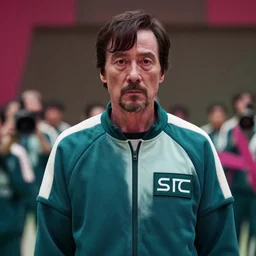 Walter White in the show Squid Game, realistic, 4k, HDR, sharp focus,