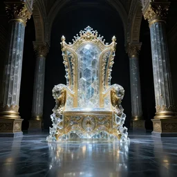 a terrifying throneroom, at the dawn of time, glass paint, overglaze, ornament, time - lapse, photojournalism, wide angle, perspective, double - exposure, light, tones of black in background, ultra - hd, super - resolution, massive scale, perfectionism, soft lighting, ray tracing global illumination, translucidluminescence, crystalline, lumen reflections, in a symbolic and meaningful style, symmetrical