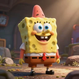 photo realistic Patrick star from SpongeBob show