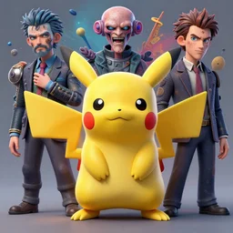 stylish colourful caricature - 3 d vfx art - of a pokemon, art style by zdzisaw beksinski, hsiao - ron cheng, tadanori yoko, hr giger & james jean, character concept art, unreal engine render, digital illustration, sharp, intricate detail, volumetric light, ray tracing, soft light, claymation style, symmetric, acrylic on