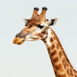 giraffe with strawberry blonde hair, feeding tube through the nose
