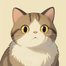persian cat artwork by studio ghibli