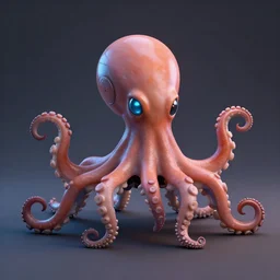 a robot octopus, 3 d render, octane engine, soft light