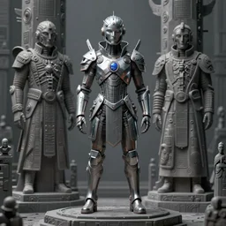 brutal solarpunk macedonian cyber warrior portrait standing altar of sacrifice by giger vasnetsov rutkowski mucha hyperrealism very detailed masterpiece shadows symmetrical eyes well proportioned balanced high resolution artgerm plastic
