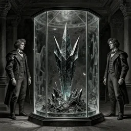 dark chrystal in a glass prison, masterpiece by Edgar Maxence and Ross Tran and Michael Whelan, gustav dore, 8k, octane render