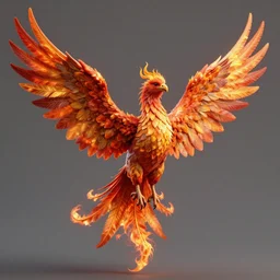 photorealistic image of a detailed flaming phoenix wings spread 8 k extremely detailed hd hyperrealism unreal engine daz 3 d
