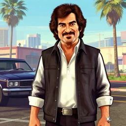 bob ross in gta 5 art style