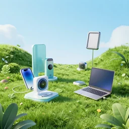 a picture of nature merged with electronic devices, art on deviantart
