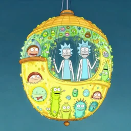 cartoon style, gondel ratio, fractal, rick and morty monsters, a lot of little details, octane, masterpiece, art by ernst haeckel and daniel martin diaz