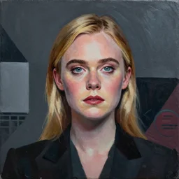 Elle Fanning in Interstellar picture by Sachin Teng, asymmetrical, dark vibes, Realistic Painting , Organic painting, Matte Painting, geometric shapes, hard edges, graffiti, street art:2 by Sachin Teng:4