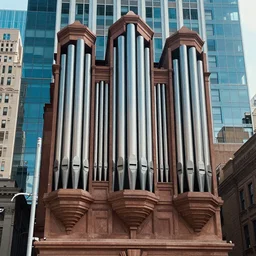1 0 0 mm photo of skyscraper pipe organ city