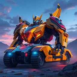 character design hyporoi hyporoi kingdra transformers rise of the beasts earth defense force tank beautiful biolight hdr cgi 4 k chrome car, alena aenami artworks in 4 k tribal robot helmet bumblebee artstation by jesper ejsing, by rhads, by feng zhu backpack ninja mask tripod collosus 2 0 2 3 megatron