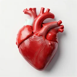 A 3d glue model artwork of a heart.