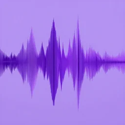 abstract waveforms of audio in shades of purple