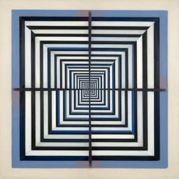 abstract painting of an optical illusion