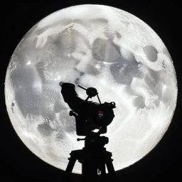 a photo of the moon taken by a telescope