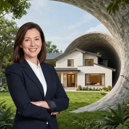 an estate agent photo for a house next to a wormhole