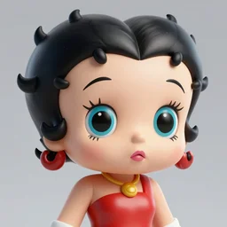 betty boop face close up super realistic octane render