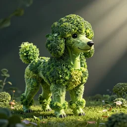 large poodle made of broccoli 🥦