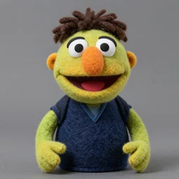 skyler white as a muppet. highly detailed felt. hyper real photo. 4 k.