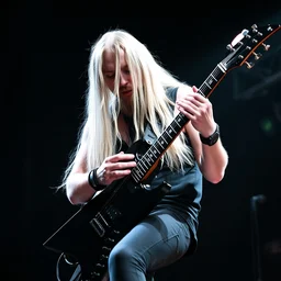 ola englund from the haunted playing guitar
