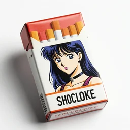 shojo design for a vintage cigarette!!!!!!!!!!!! pack