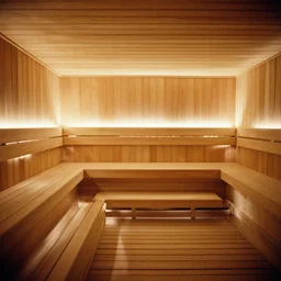 photo of an infinite expansive badly lit labyrinthine sauna, liminal space, ultra clean, 35 mm