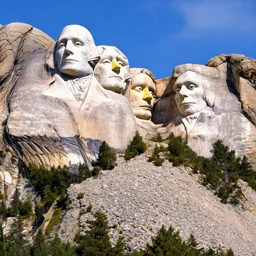 mount rushmore but with simpsons characters