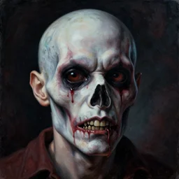 Scary painting a pinhead 4k detail