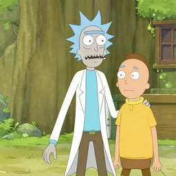 rick and morty in tintin universe