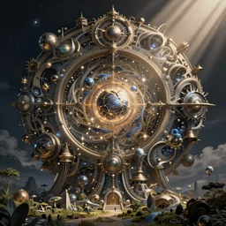 gaia, intricate solarpunk illustration by tim doyle