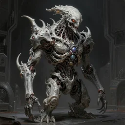 the chemical brothers - eve of destruction, professional concept art portrait of a terrifying! mechanical predatory! fractal! species in a dark room by artgerm and greg rutkowski. an intricate, elegant, highly detailed digital painting, concept art, smooth, sharp focus, illustration, in the style of cam sykes.