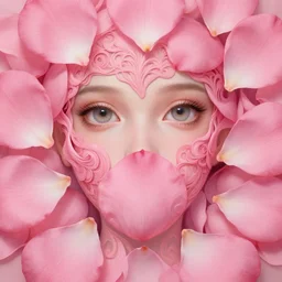 pink petals with a shape of a human body, intricate, elegant, highly detailed, wonderful eyes, sweet, digital painting, artstation, concept art, smooth, sharp focus, illustration, art by artgerm and greg rutkowski and alphonse mucha and william - adolphe bouguereau