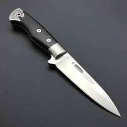 a beautiful perfect hand made knife, high details, 8 k photo, ultra sharp