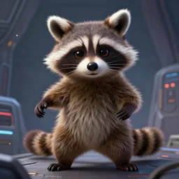 closeup portrait anthropomorphic mass effect furry raccoon standing in a spaceship, confident action pose, particle effects, digital painting, concept art, matte, sharp focus, volumetric lighting, illustration, artgerm,, wlop, craig mullins,