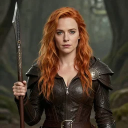 elizabeth banks portrait as a dnd character fantasy art.